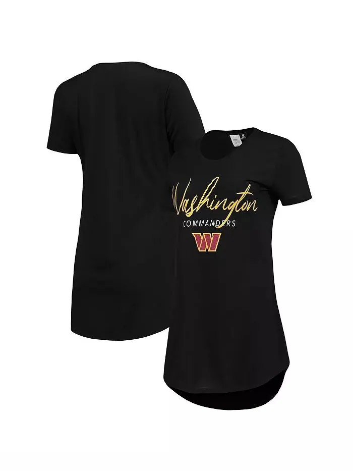 Женская черная ночная рубашка Washington Commanders Marathon Knit Concepts Sport — изображение 1 из 3