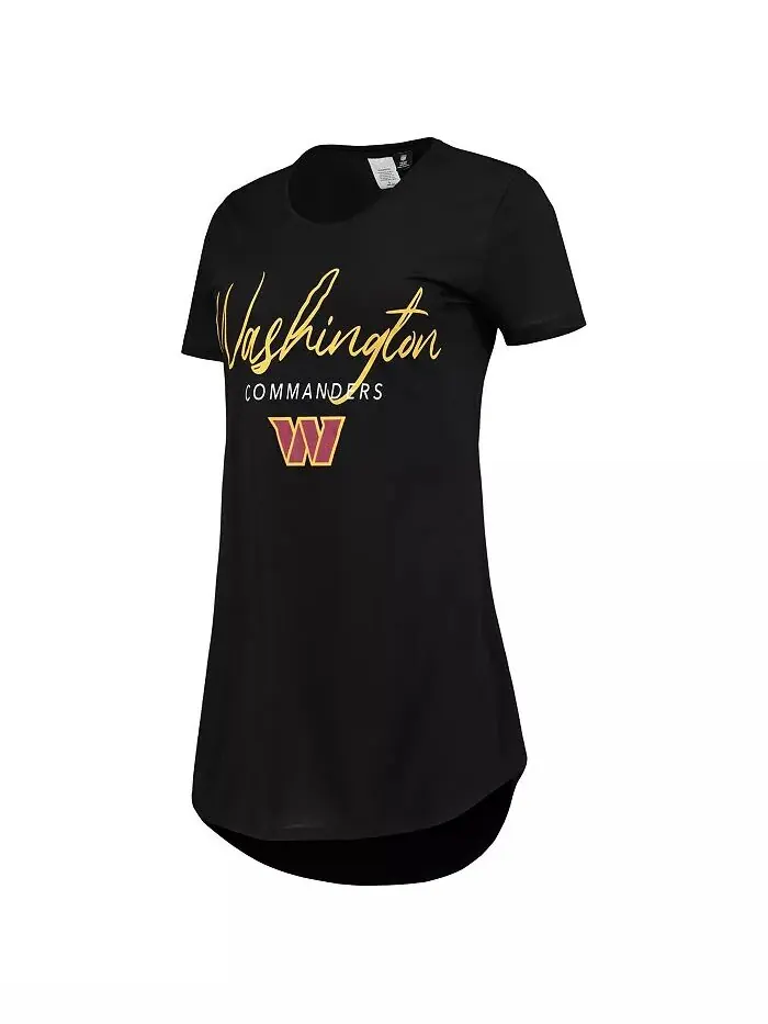 Женская черная ночная рубашка Washington Commanders Marathon Knit Concepts Sport — изображение 3 из 3
