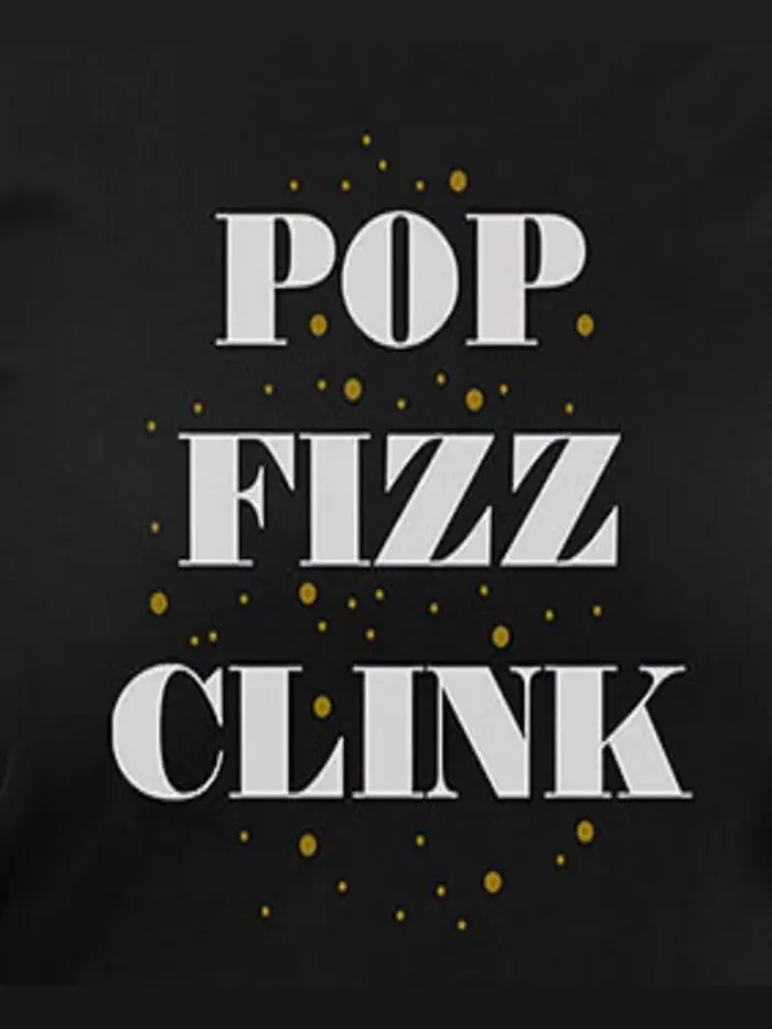 Большой размер Трендовый топ-пуловер Pop Fizz Clink с рисунком Hybrid Apparel — изображение 2 из 3, черный