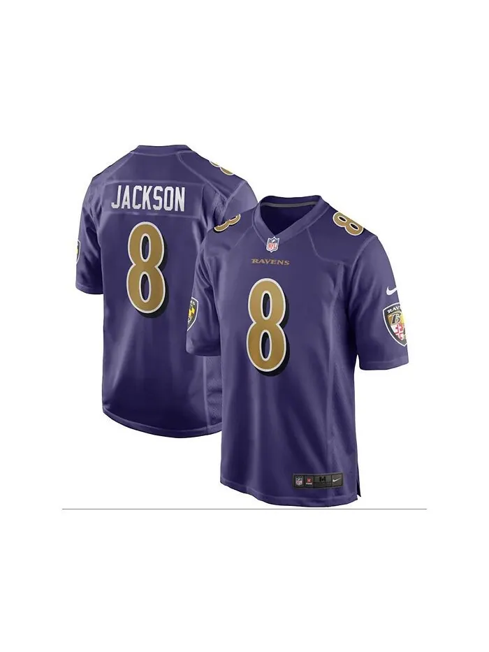 Мужская игровая майка Baltimore Ravens Ламар Джексон Nike — изображение 1 из 1, фиолетовый