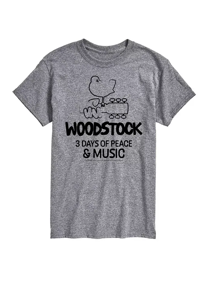 Футболка мужская с коротким рукавом Hybrid Apparel Woodstock 3 Days Of Peace And Music AIRWAVES — изображение 1 из 9
