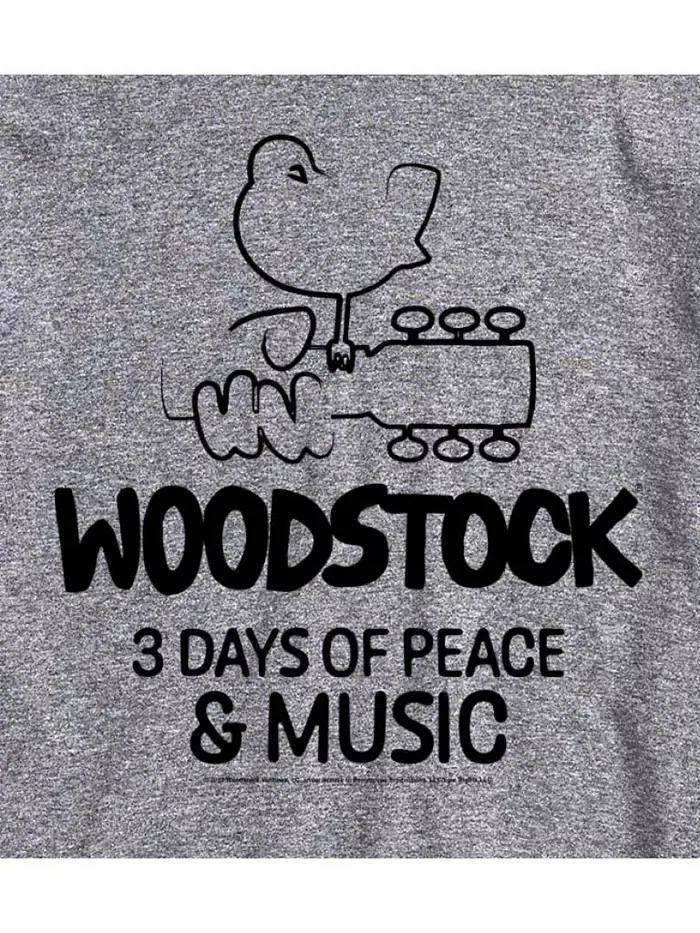 Футболка мужская с коротким рукавом Hybrid Apparel Woodstock 3 Days Of Peace And Music AIRWAVES — изображение 3 из 9