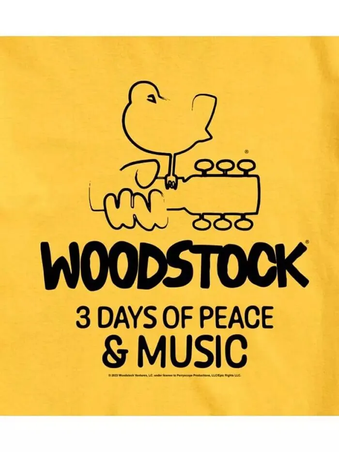 Мужская футболка с короткими рукавами Hybrid Apparel Woodstock 3 Days Of Peace And Music AIRWAVES — изображение 3 из 8
