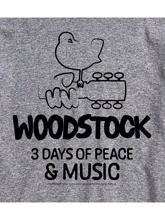 Мужская футболка с короткими рукавами Hybrid Apparel Woodstock 3 Days Of Peace And Music AIRWAVES — изображение 5 из 8