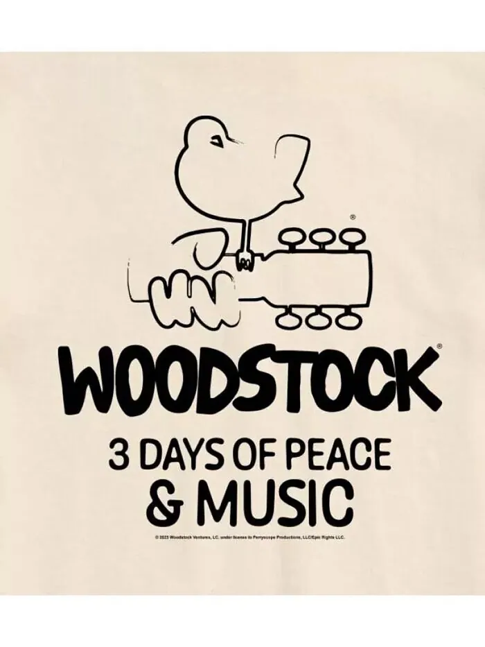 Мужская футболка с короткими рукавами Hybrid Apparel Woodstock 3 Days Of Peace And Music AIRWAVES — изображение 7 из 8