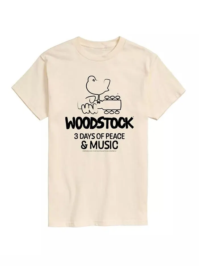 Мужская футболка с короткими рукавами Hybrid Apparel Woodstock 3 Days Of Peace And Music AIRWAVES — изображение 8 из 8