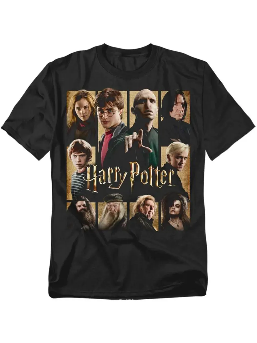 Мужская футболка «Герои, злодеи, квадраты» Harry Potter — изображение 1 из 3, черный