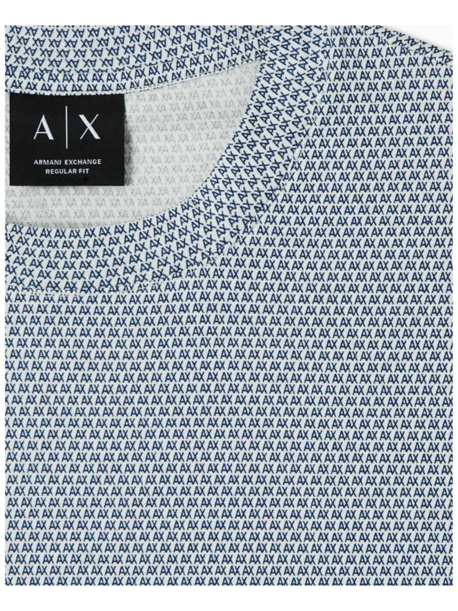 Мужская футболка с коротким рукавом и принтом логотипа по всей поверхности A|X Armani Exchange — изображение 3 из 4