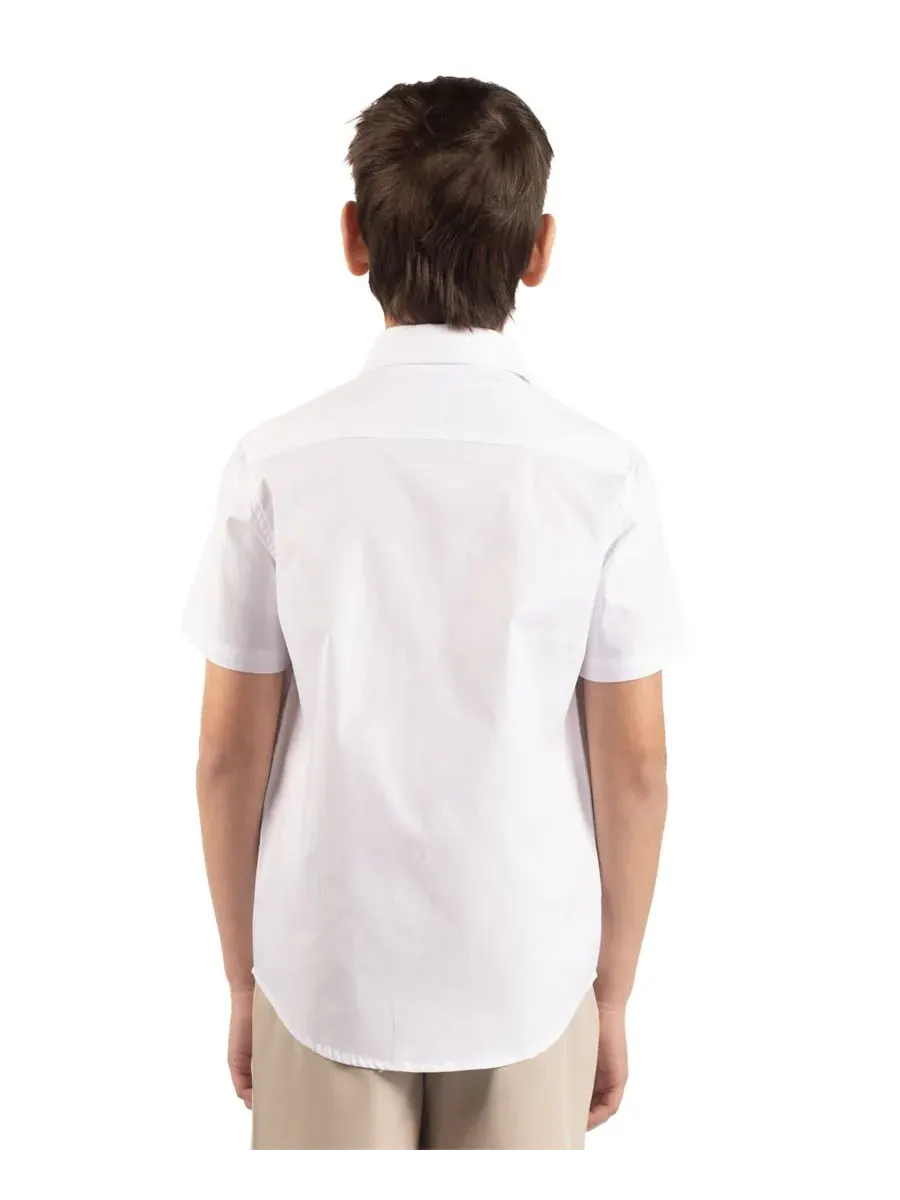 Рубашка с коротким рукавом Big Boys Signature Oxford Tailorbyrd — изображение 2 из 3, белый