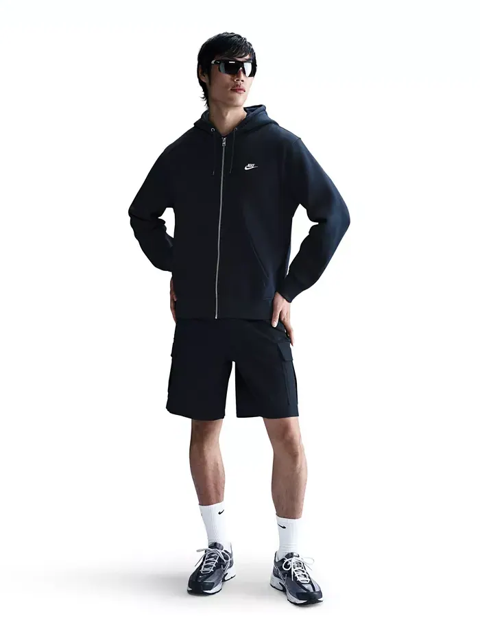 Мужская флисовая толстовка с капюшоном на молнии Nike — изображение 1 из 4, синий