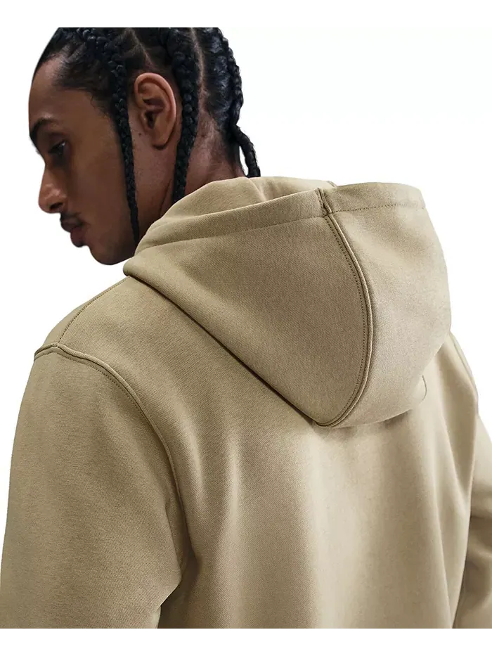 Мужская флисовая толстовка с капюшоном на молнии Nike — изображение 4 из 5, бежевый/белый