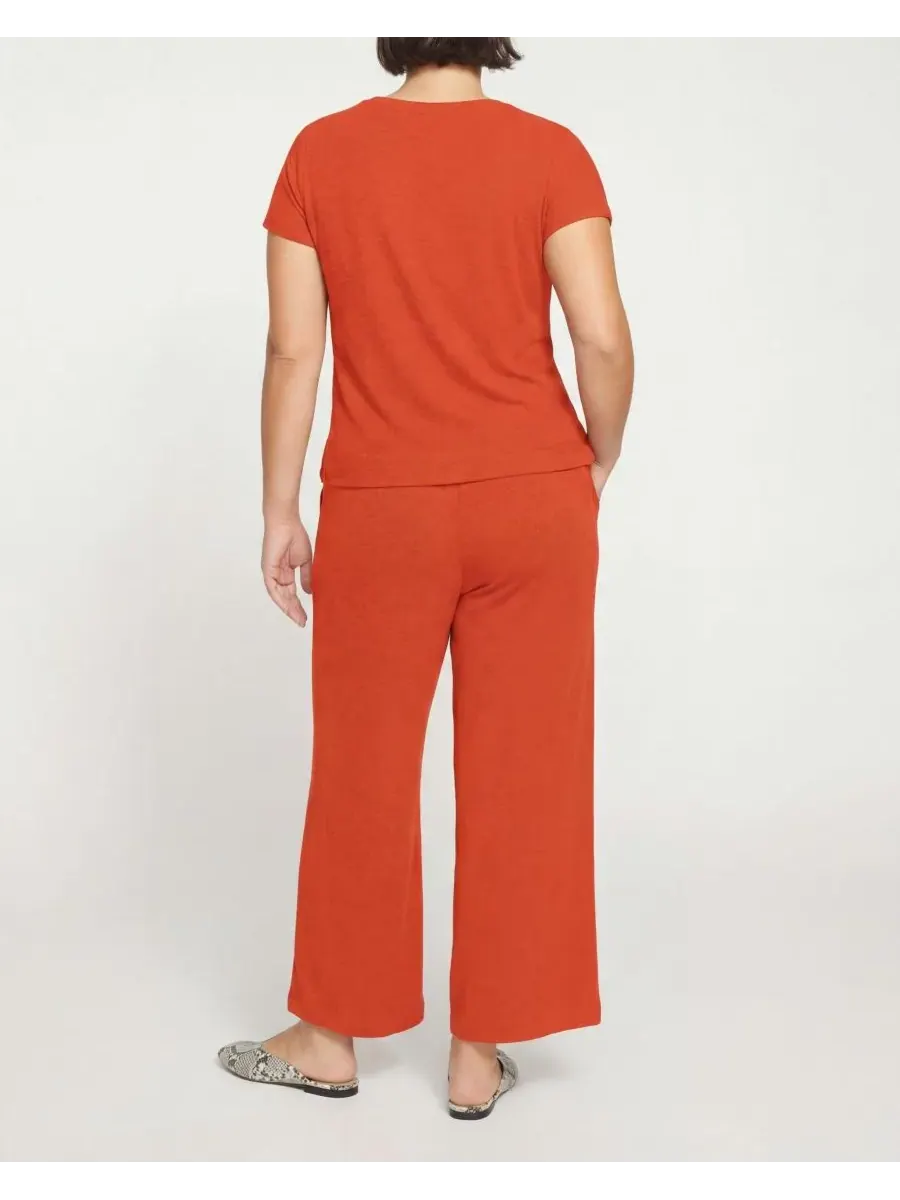 Брюки-брюки с широкими штанинами большого размера ravelKnit Universal Standard, Warm Russet — изображение 3 из 4