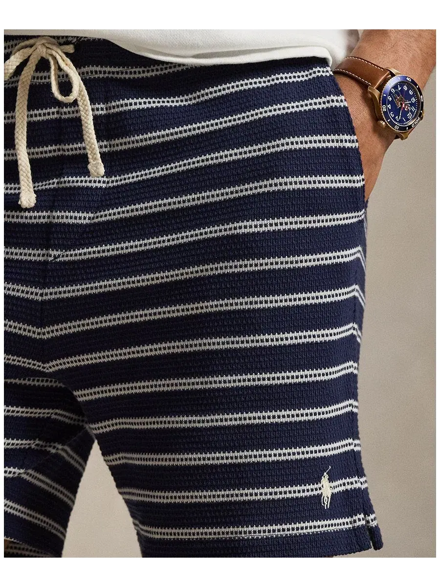 Мужские полосатые облегающие шорты Polo Ralph Lauren — изображение 3 из 5, темно-синий/кремовый