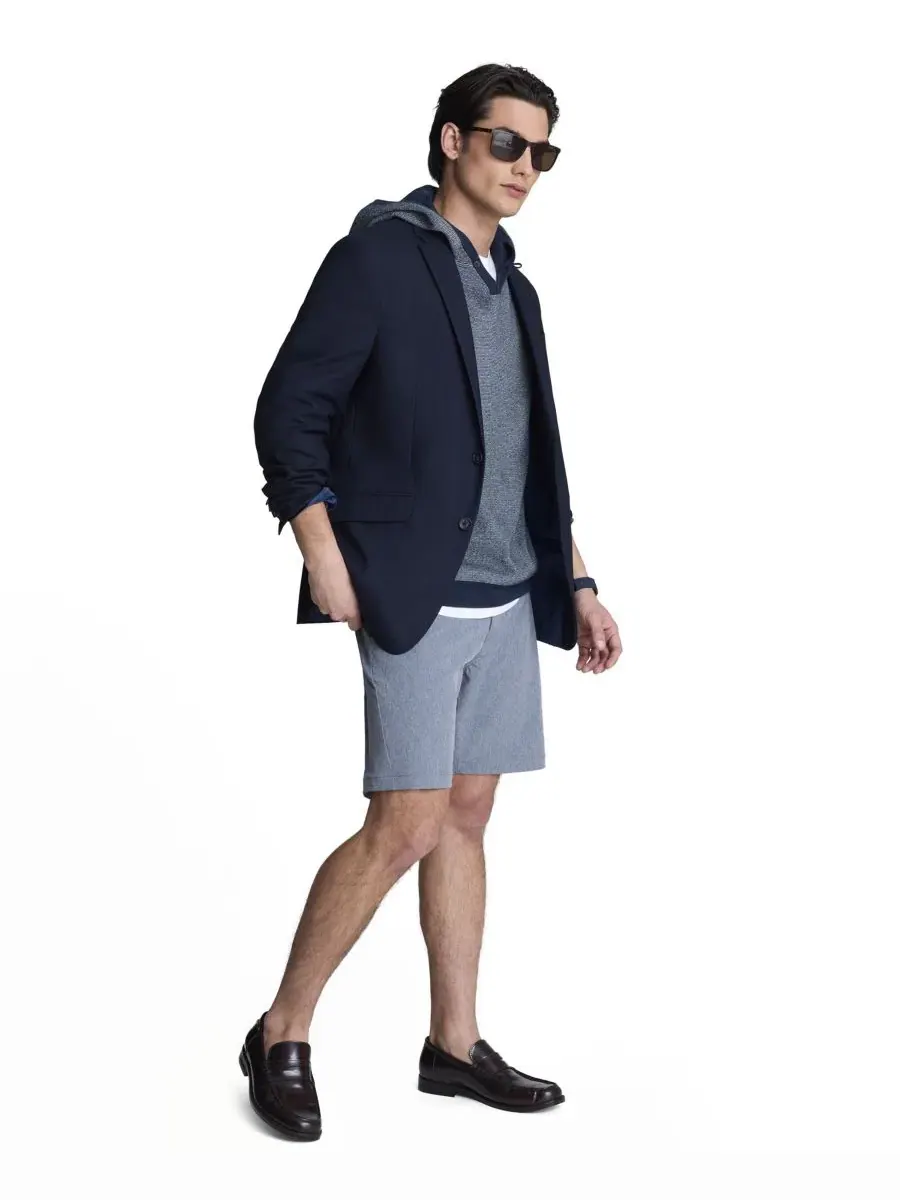 Мужские шорты из технологичной ткани стандартного кроя Kenneth Cole — изображение 2 из 3, темно-синий