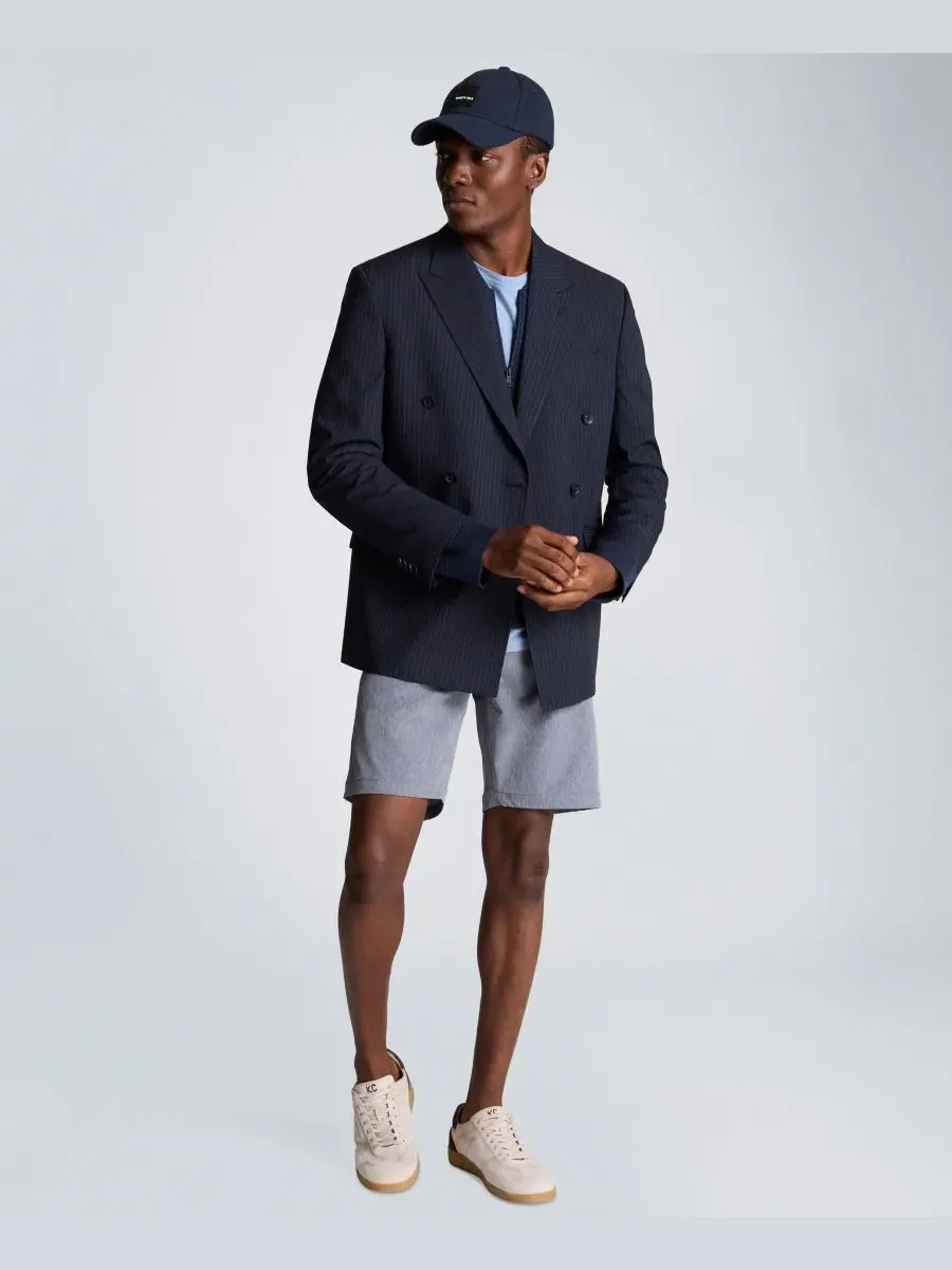 Мужские шорты из технологичной ткани стандартного кроя Kenneth Cole — изображение 3 из 3, темно-синий