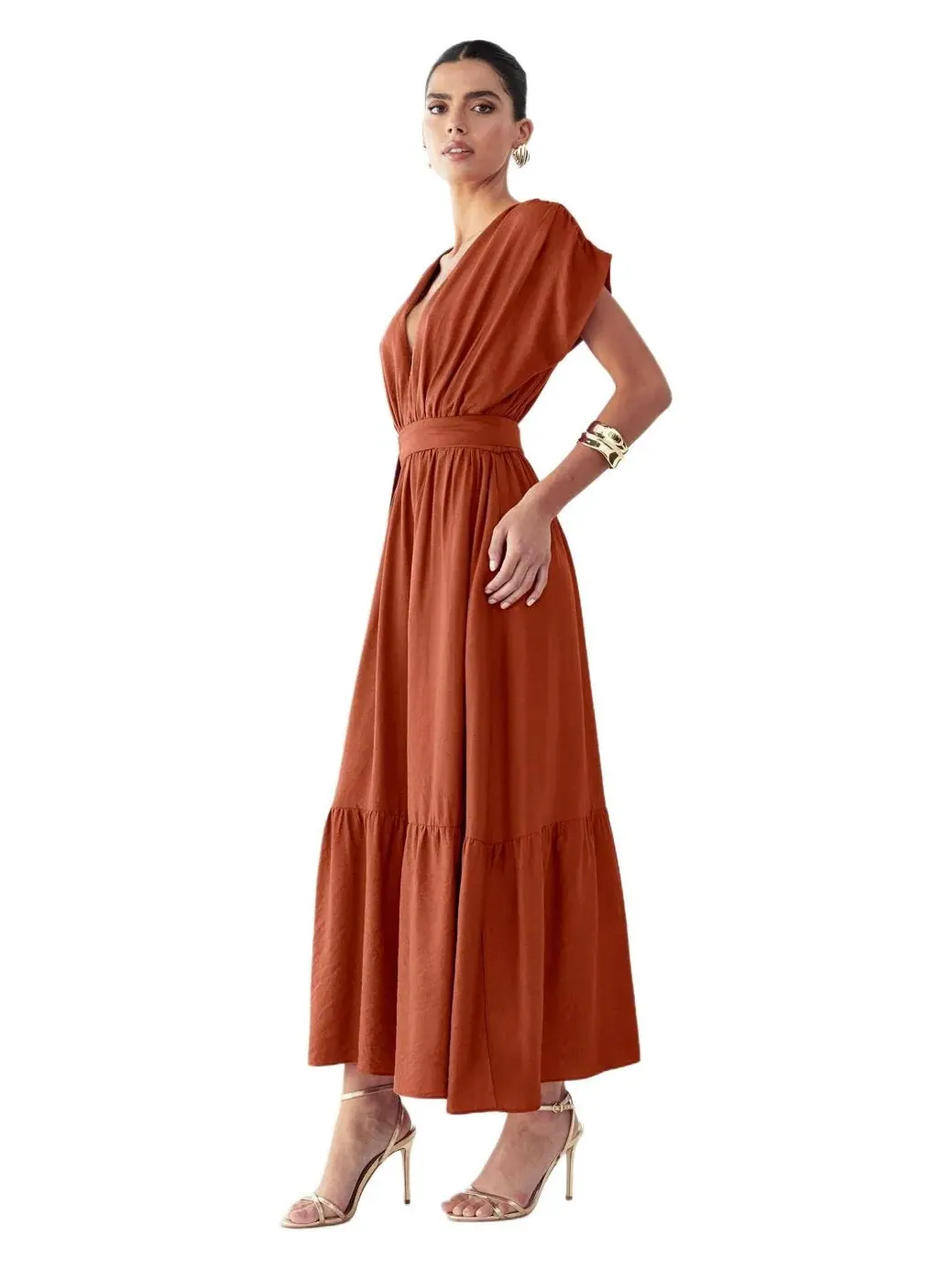 Женское платье миди Este ST MRLO — изображение 3 из 6, красный