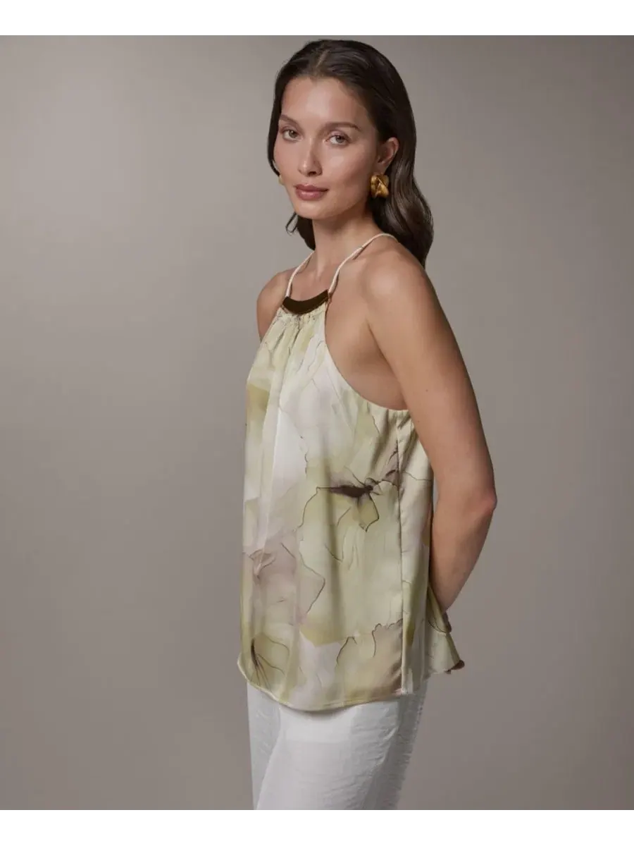 Женский топ без рукавов с воротником-халтером Donna Karan New York — изображение 3 из 7, мульти