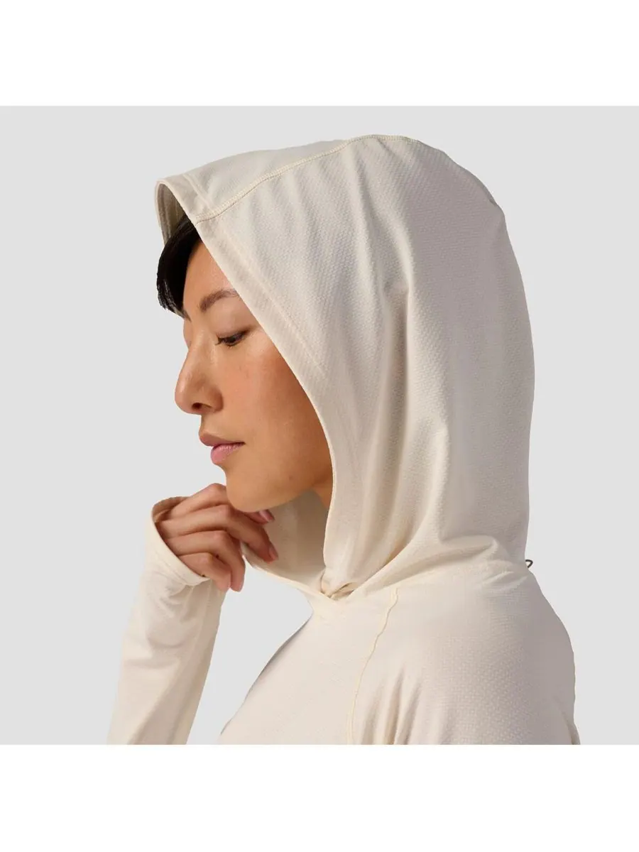 Женская толстовка с длинными рукавами Tahoe Sun Hoodie Performance Tops Backcountry — изображение 2 из 5, цапля