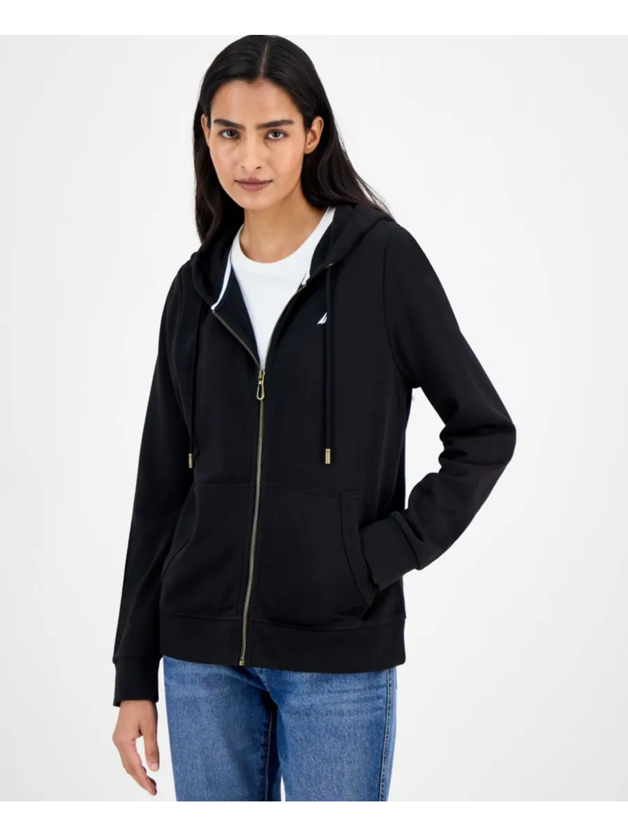 Женская однотонная толстовка на молнии, только онлайн Nautica Jeans — изображение 1 из 2, черный