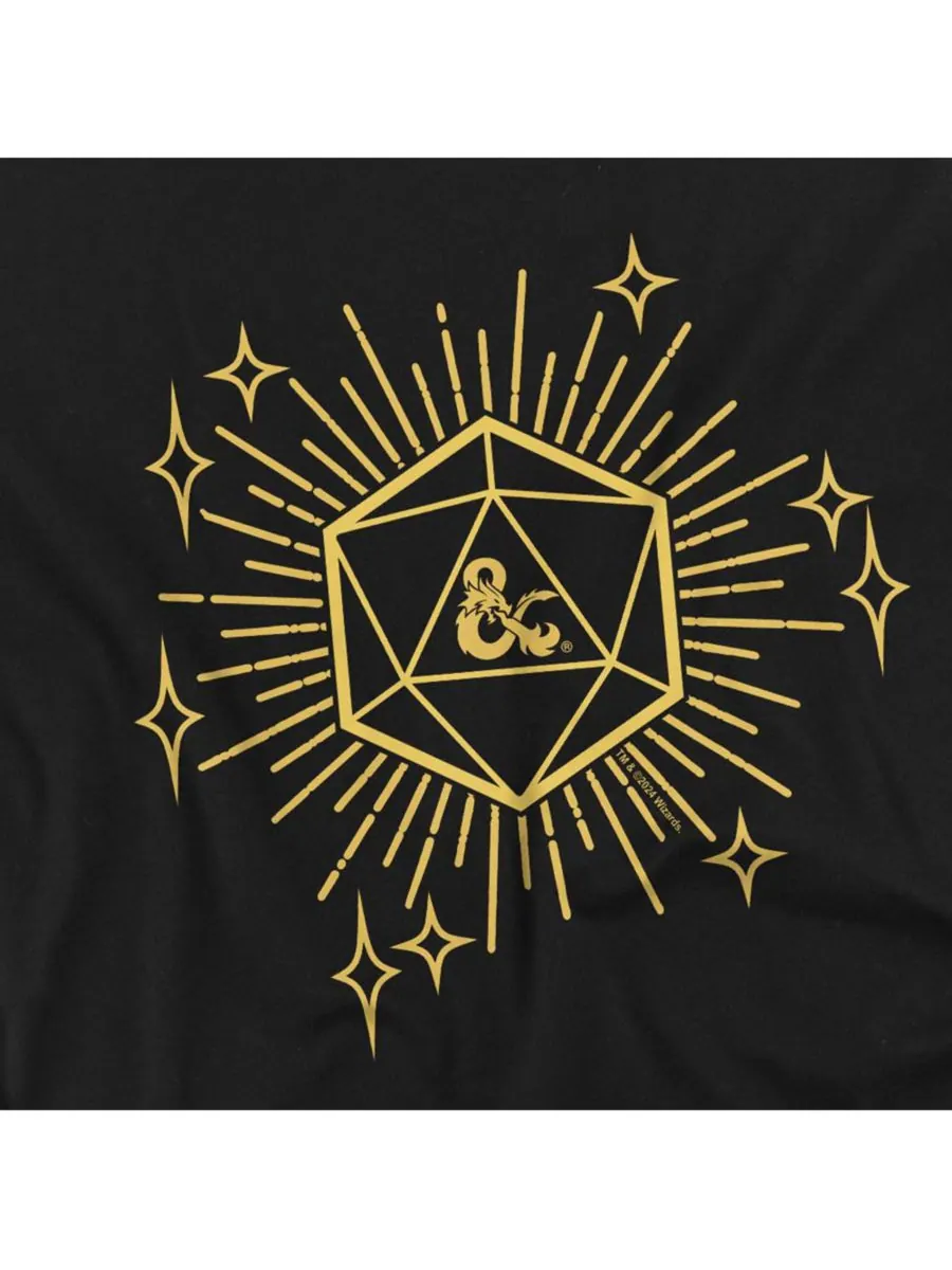 Мужская футболка Dungeons And Dragons Year Of The Dragon Lucky D20 D&D — изображение 3 из 3, черный