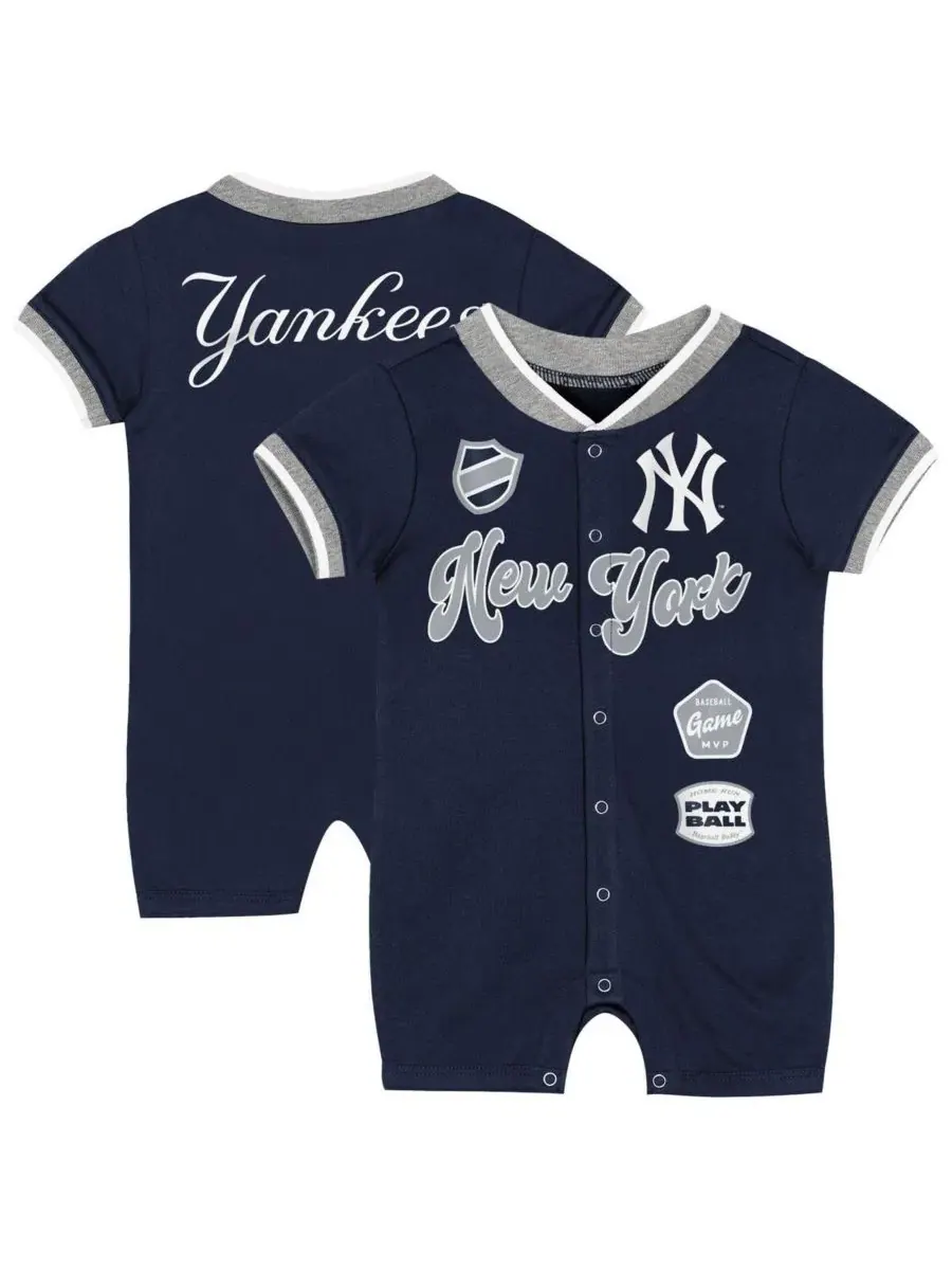 Детский комбинезон New York Yankees темно-синего цвета для мальчиков и девочек Outerstuff — синий