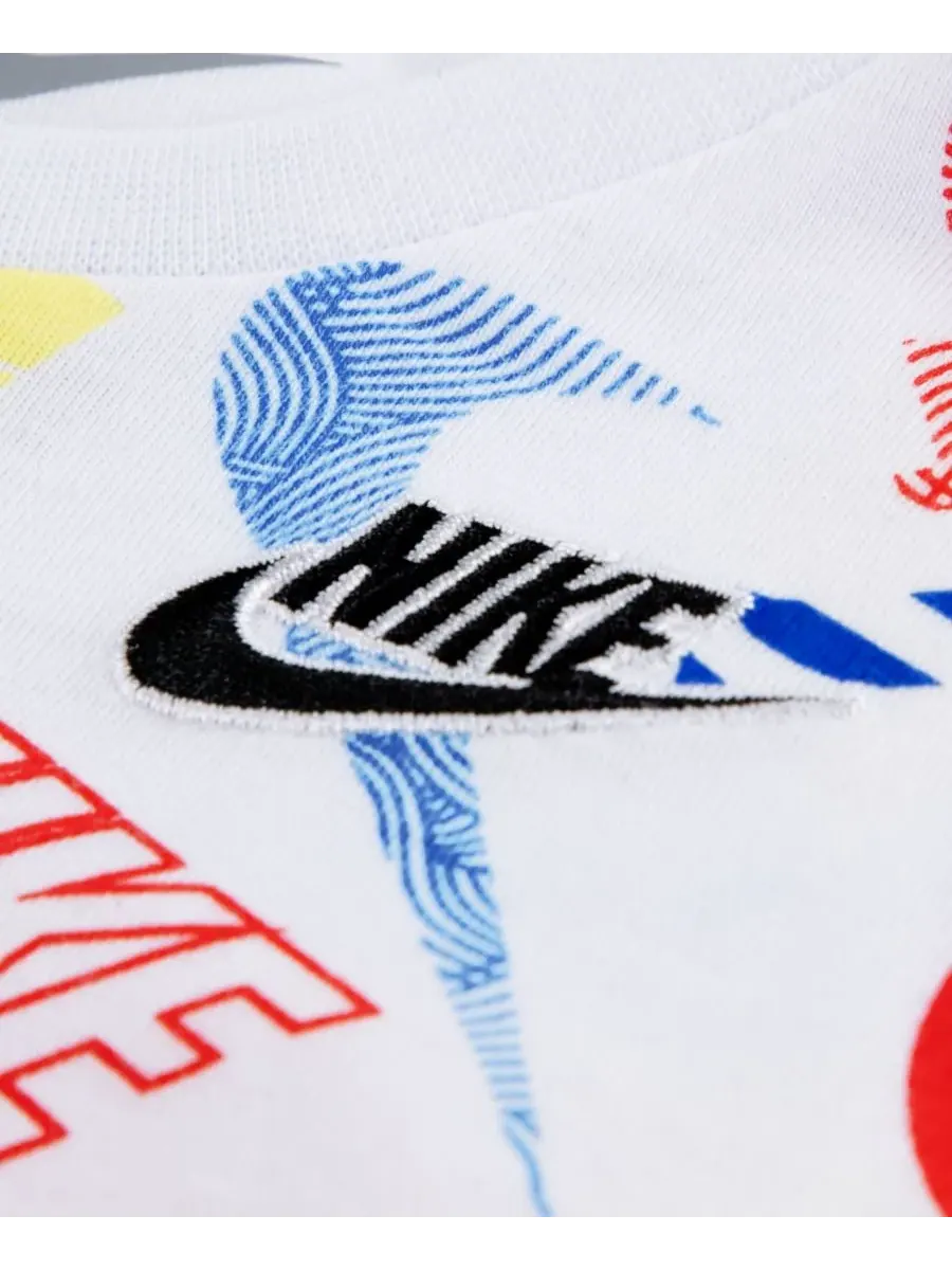 Детский комплект для мальчиков: футболка с круглым вырезом In The Zone и шорты Nike — изображение 2 из 3, красный/белый