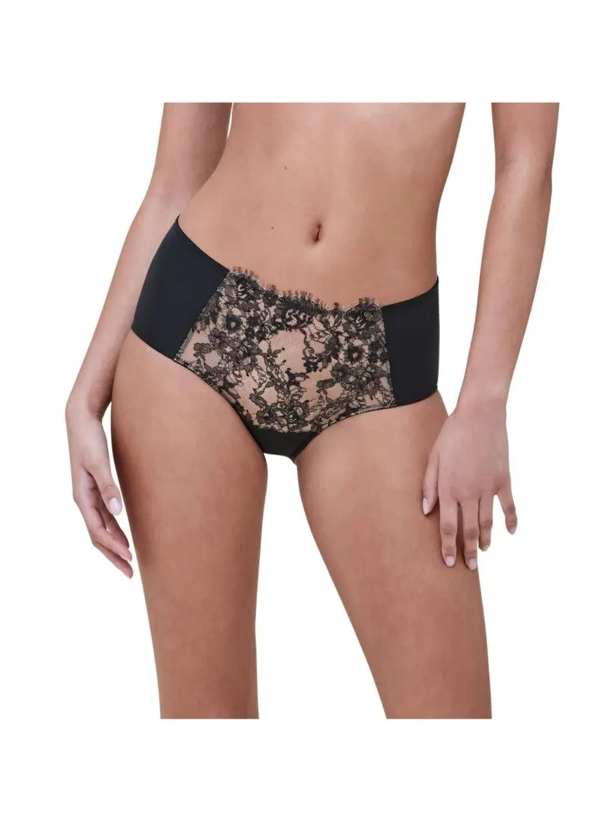 Женские кружевные трусики Entice Front Skarlett Blue — черный