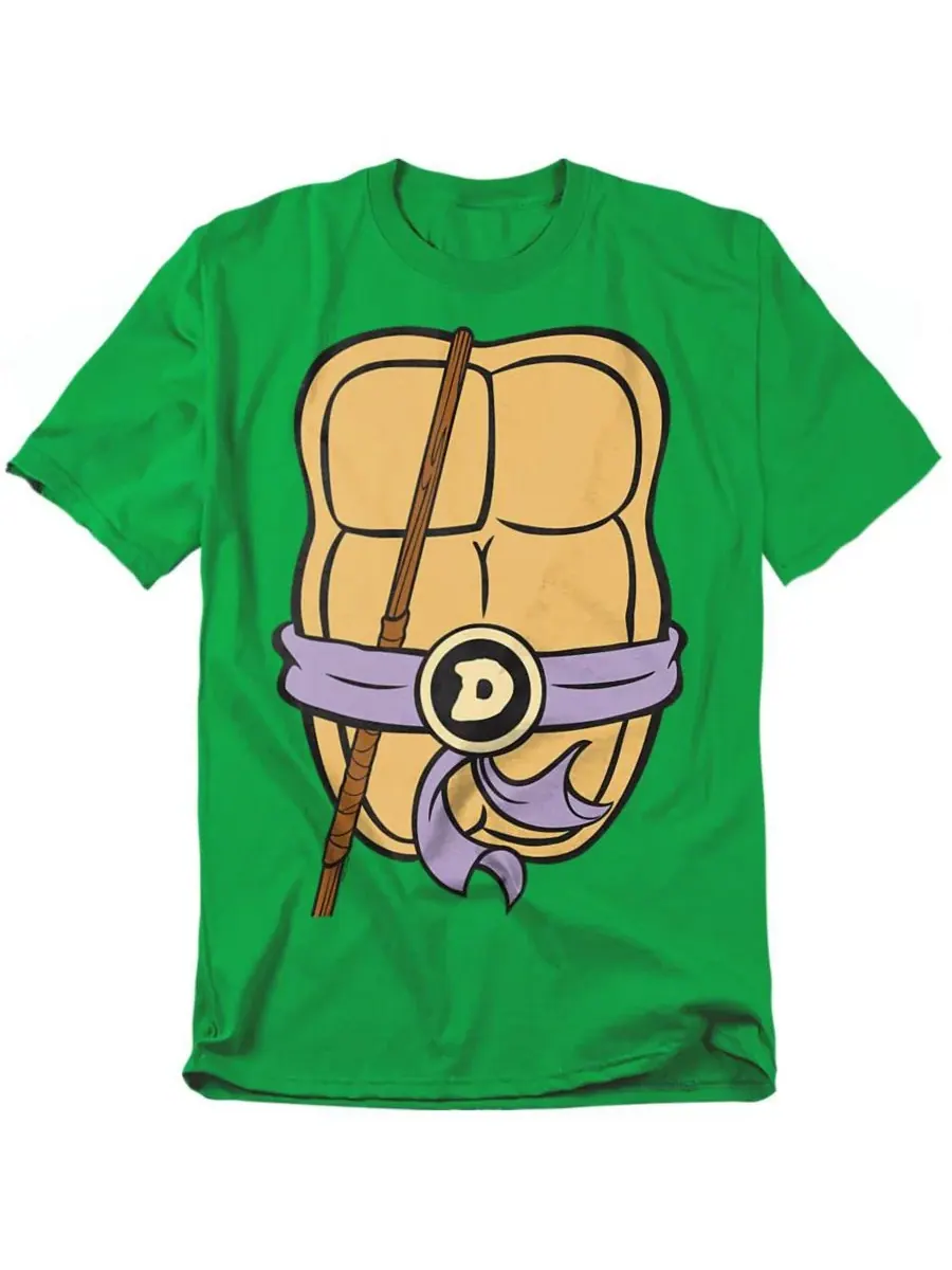 Мужская футболка Donatello Shell Teenage Mutant Ninja Turtles — изображение 1 из 3, зеленый