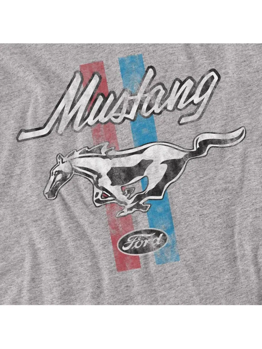 Футболка Ford Stripes больших размеров Mustang — изображение 3 из 3, приглушенный