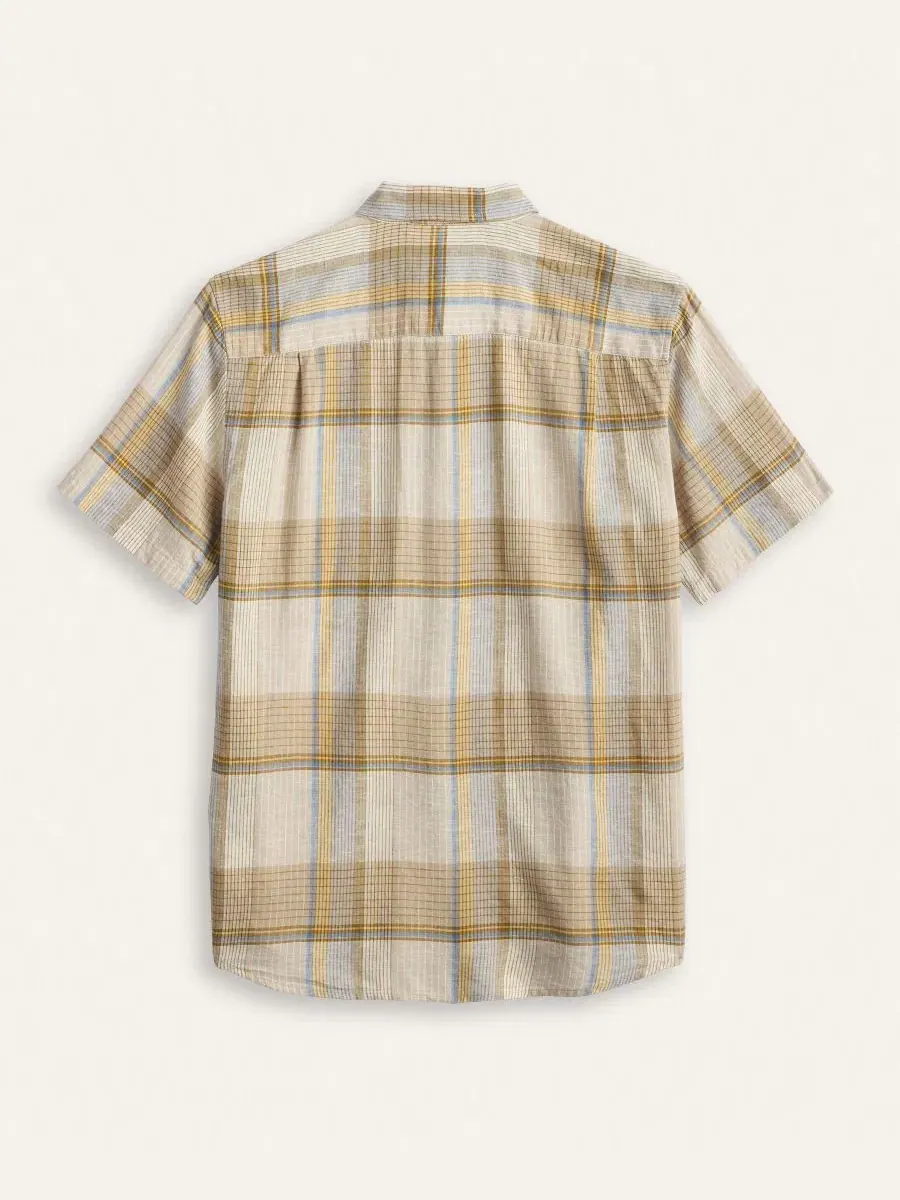Мужская рубашка с коротким рукавом, стандартного кроя Pendleton — изображение 3 из 3, коричневый/синий