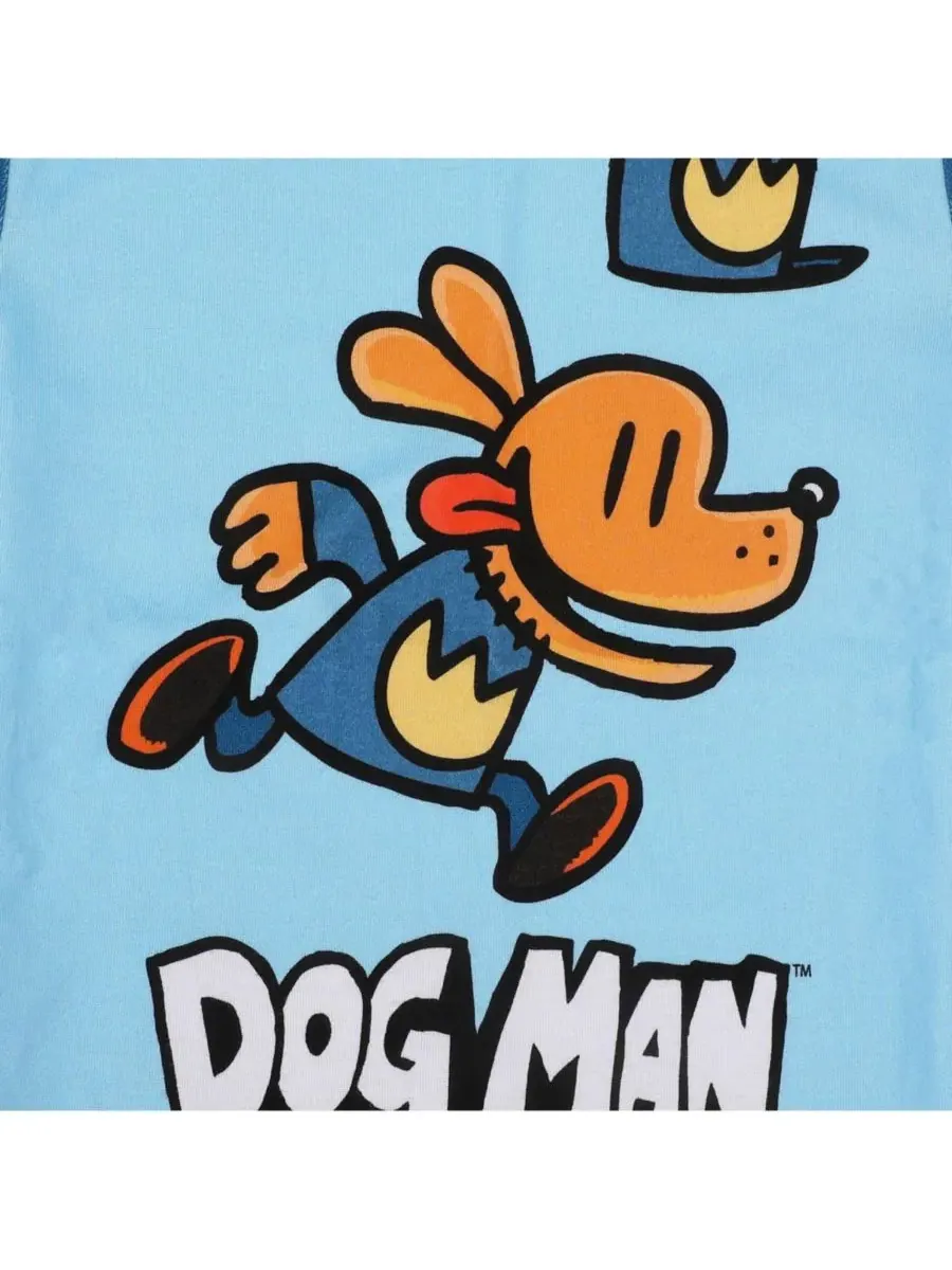 Комплект пижам Dog Man из 4 предметов, с длинным рукавом Dog Man — изображение 3 из 8, оранжевый синий