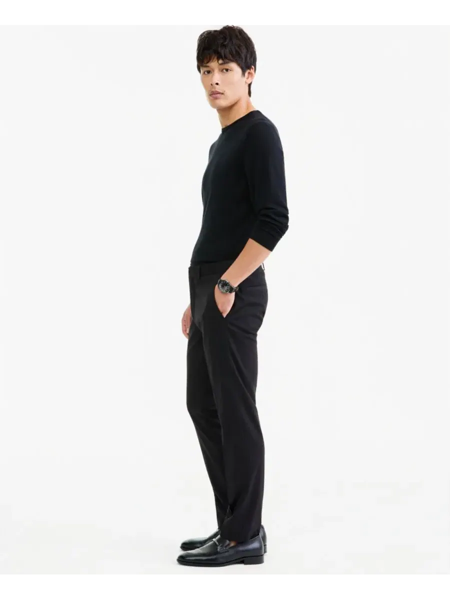Брюки классические в полоску slim fit Kenneth Cole Reaction — изображение 2 из 6, черный