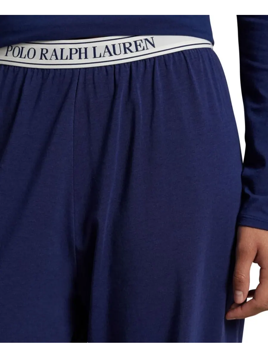 Женские пижамные штаны Essentials на резинке Polo Ralph Lauren — изображение 4 из 5, синий