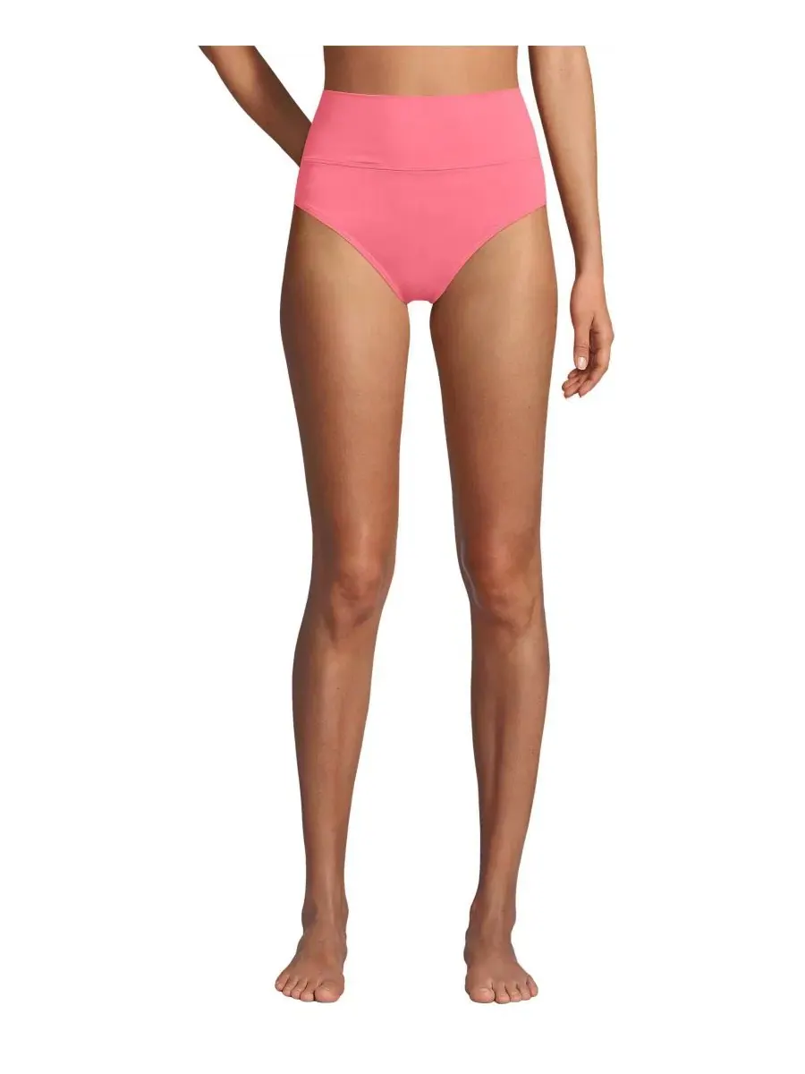 Женские плавки бикини с высокой посадкой Pinchless High Waisted Bikini Bottoms Lands' End, Wood Lily — изображение 1 из 3