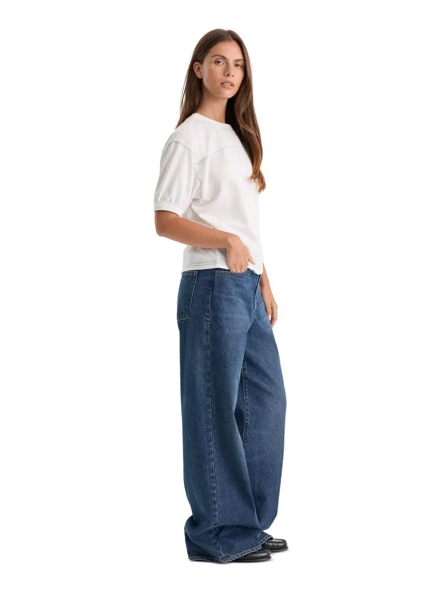 Джинсы свободного кроя с низкой посадкой Vintage Low Slung Straight Baggy Good American, Trace — изображение 3 из 4