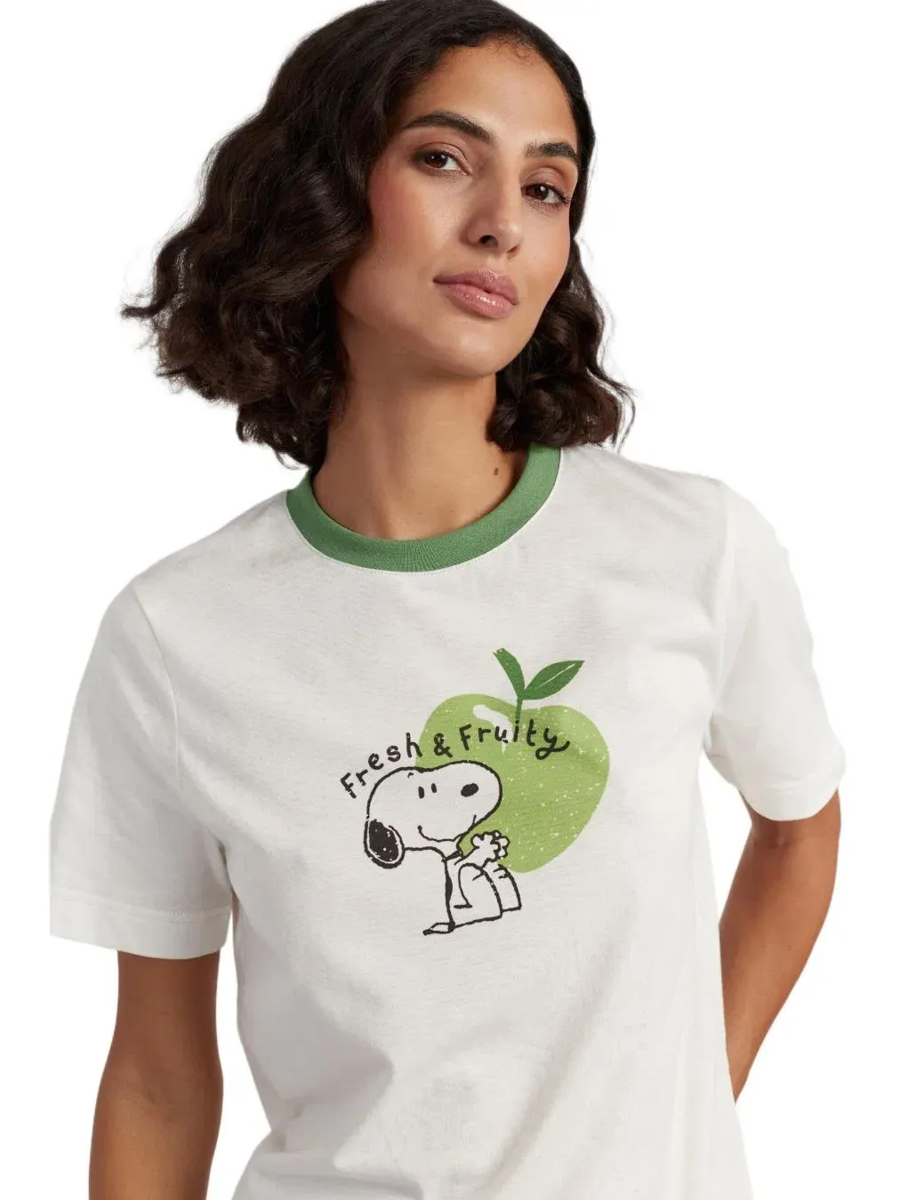 Футболка с цифровым принтом Snoopy Apple Chinti & Parker — изображение 3 из 5, бежевый