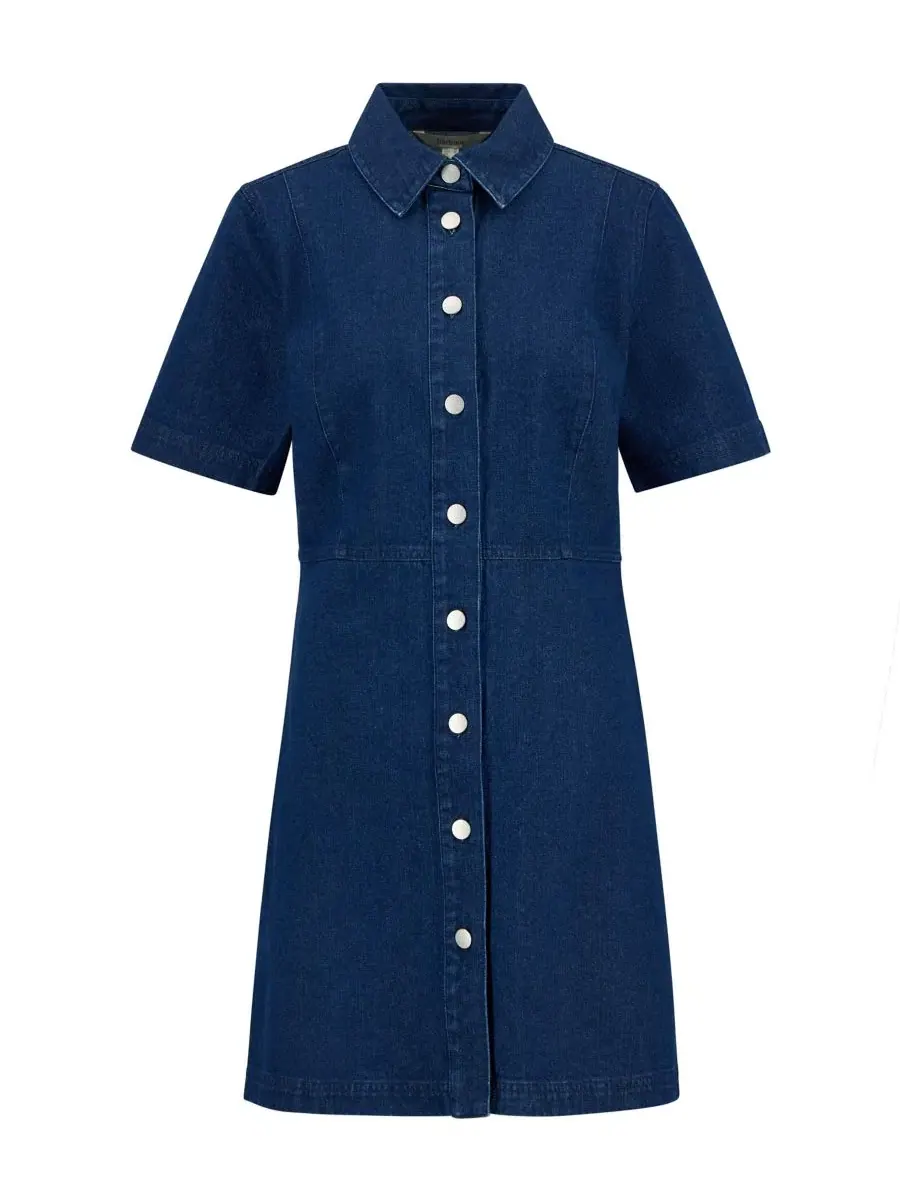 Платье мини джинсовое с воротником Maia Pointed-Collar Mini Denim Barbour — изображение 5 из 5, красный
