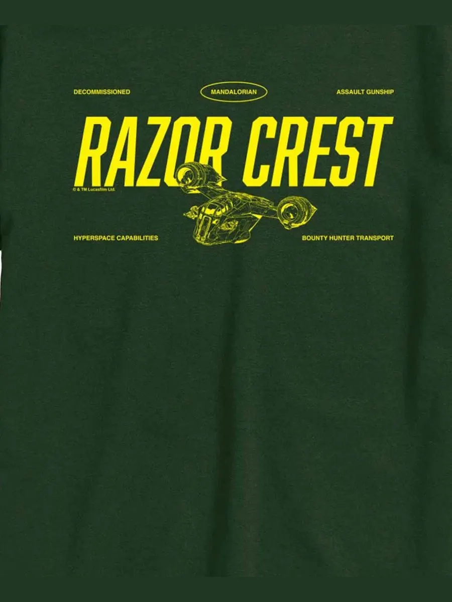 Футболка с длинным рукавом The Mandalorian & Grogu Razor Crest AIRWAVES — изображение 3 из 3, зеленый