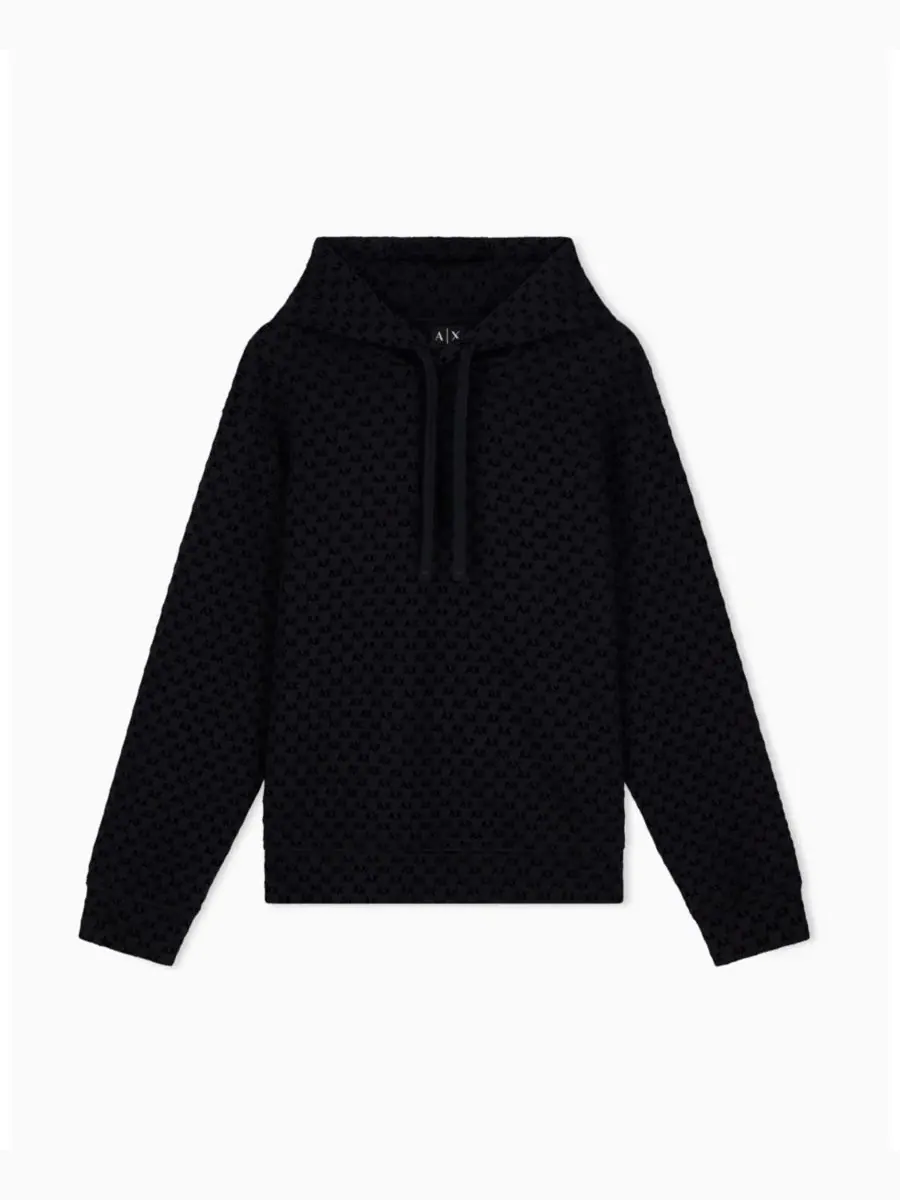 Худи с принтом All Over Logo A|X Armani Exchange — изображение 1 из 3, черный