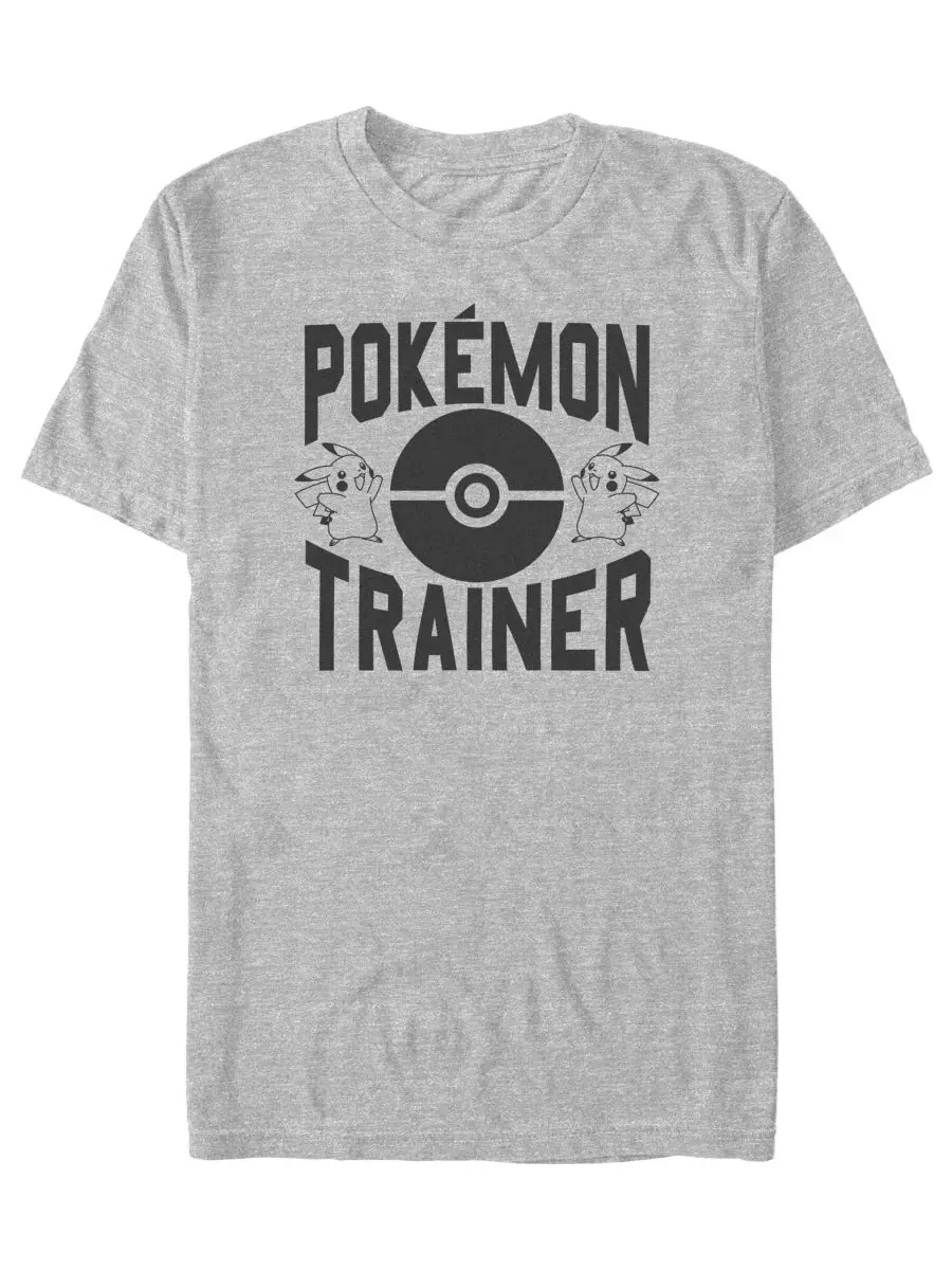 Футболка с принтом Pokemon Trainer Fifth Sun — изображение 1 из 3, серый