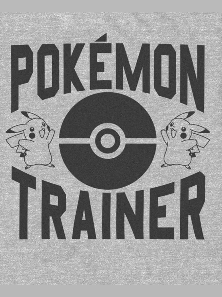 Футболка с принтом Pokemon Trainer Fifth Sun — изображение 3 из 3, серый