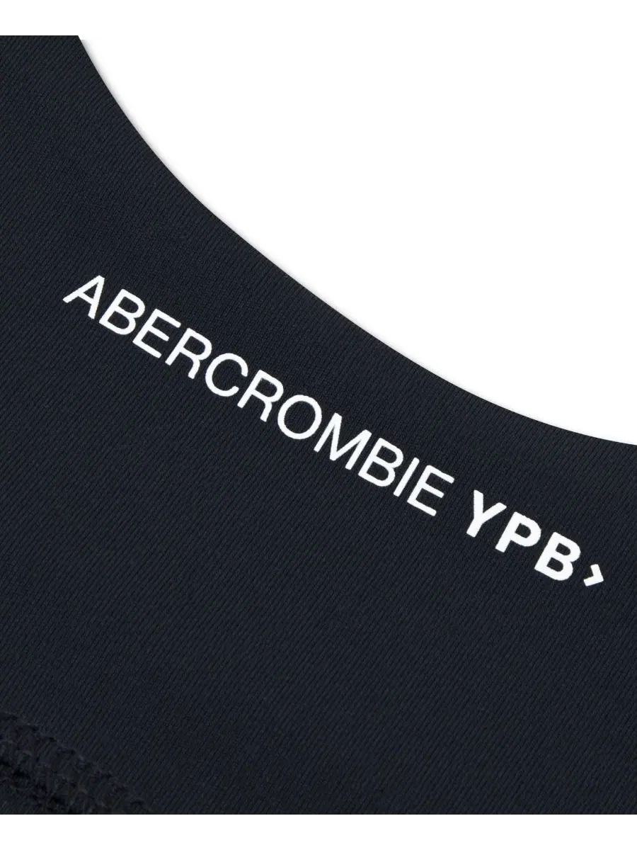 Детский укороченный спортивный топ без рукавов YPB Abercrombie Kids — изображение 7 из 7, черный