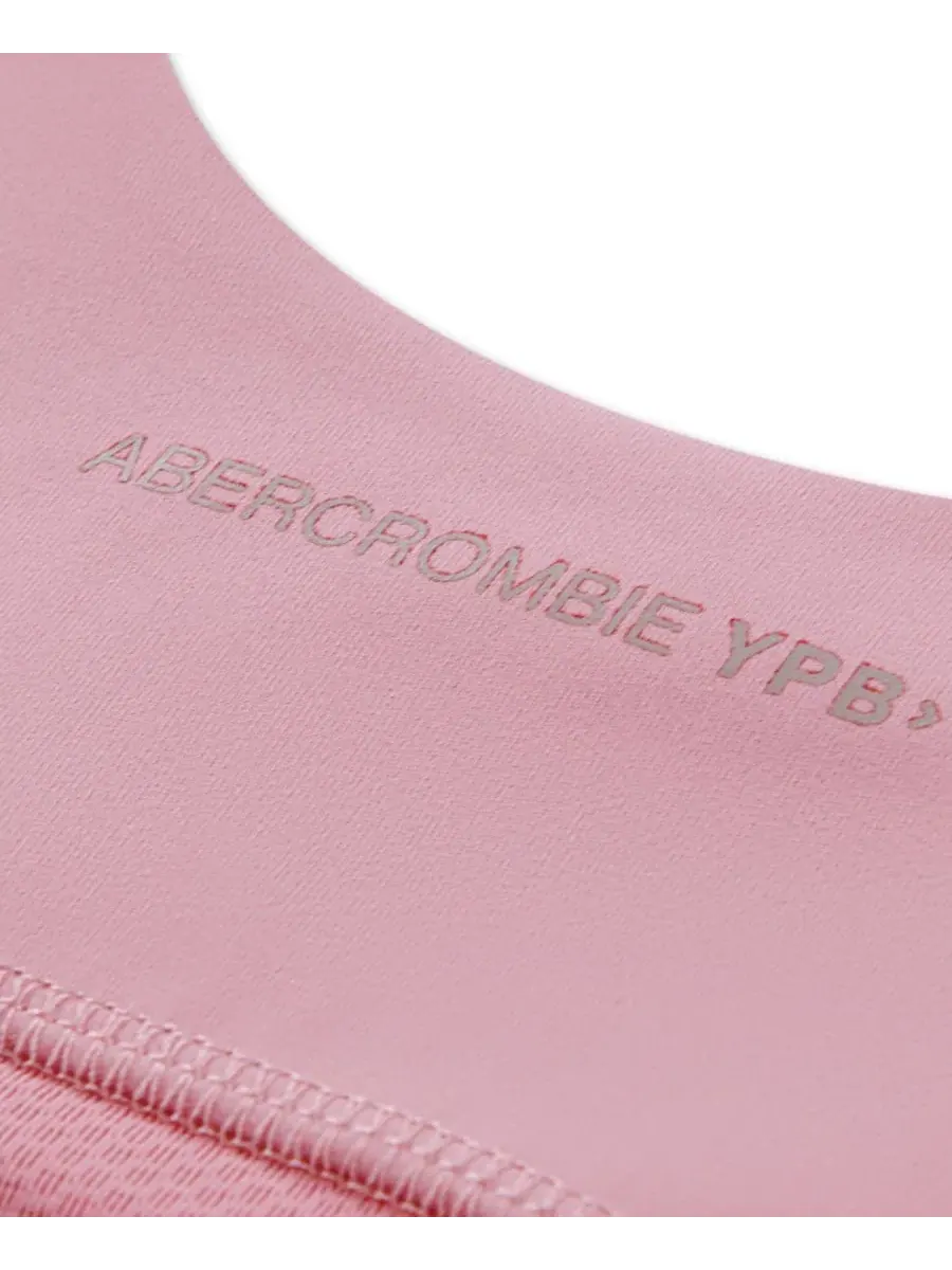 Детский укороченный спортивный топ без рукавов YPB Abercrombie Kids — изображение 7 из 7, розовый