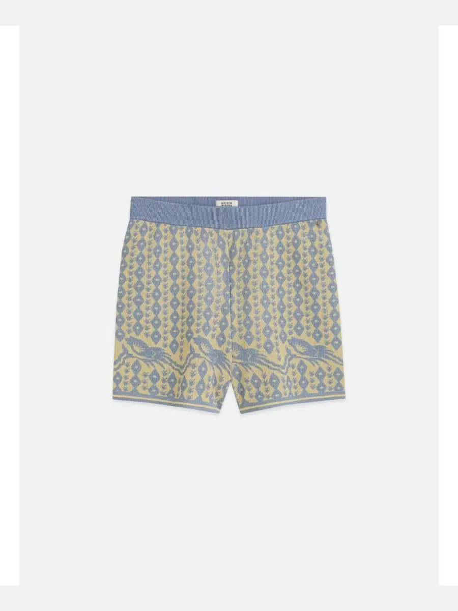 Женские трикотажные шорты жаккардового кроя «Scotch and Soda» Scotch & Soda — изображение 4 из 5, серый