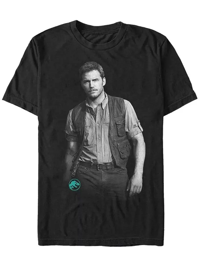 Футболка мужская с коротким рукавом Chris Pratt Swag из фильма «Мир Юрского периода» Fifth Sun — изображение 1 из 1, черный