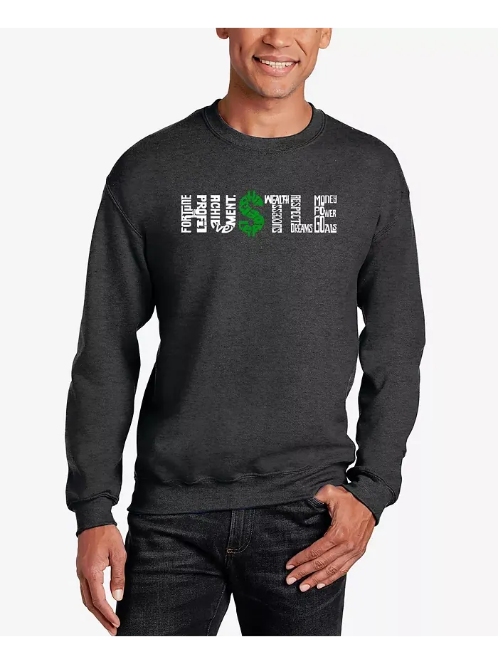 Мужской худи Word Art Hustle с принтом LA Pop Art — изображение 1 из 2, темный серый