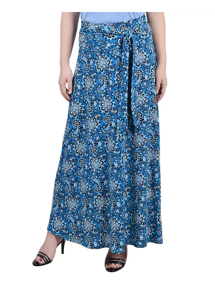 Женская миди-юбка Missy Maxi с поясом-кушаком NY Collection — изображение 1 из 3, зеленый