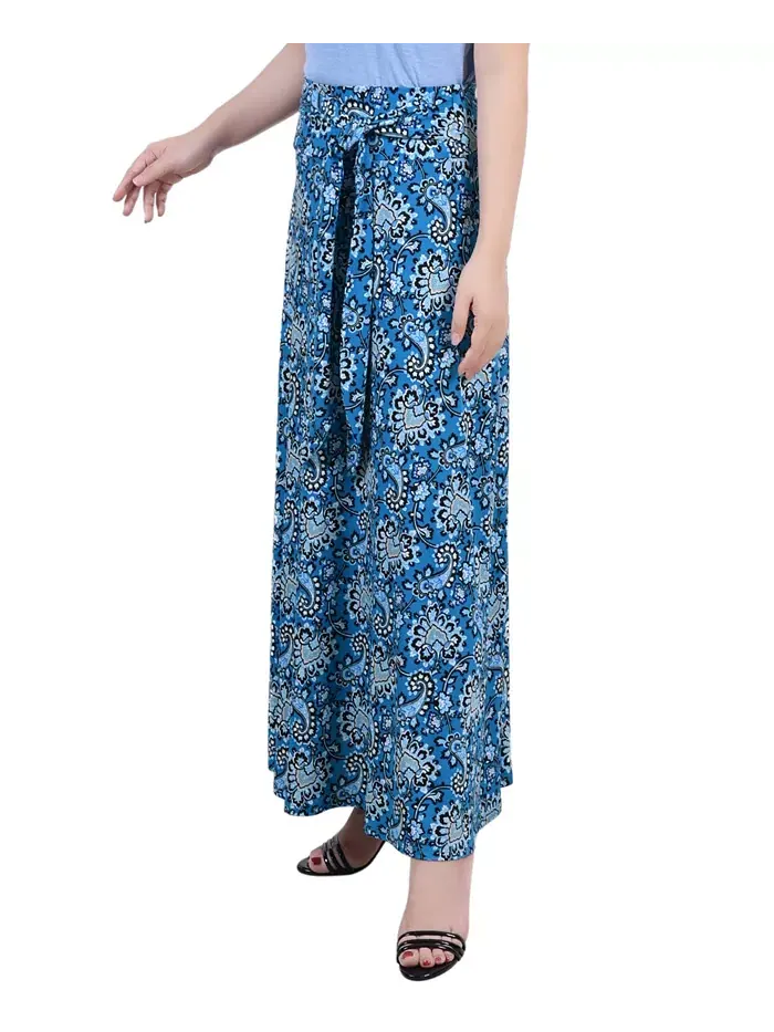 Женская миди-юбка Missy Maxi с поясом-кушаком NY Collection — изображение 3 из 3, зеленый