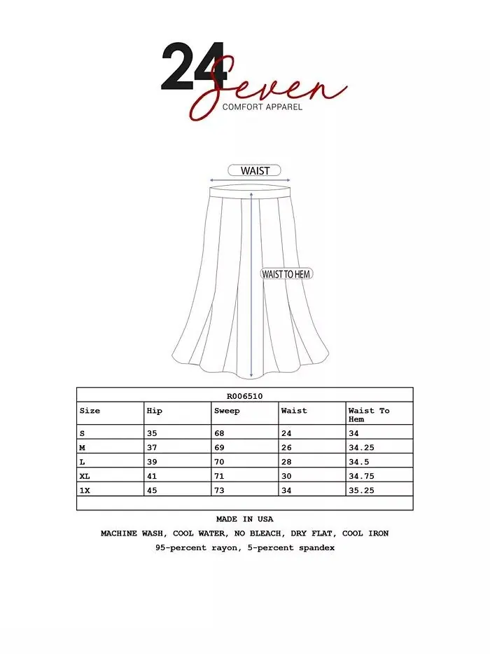 Женская макси-юбка с эластичной резинкой на талии 24seven Comfort Apparel — изображение 3 из 3, дымчатый