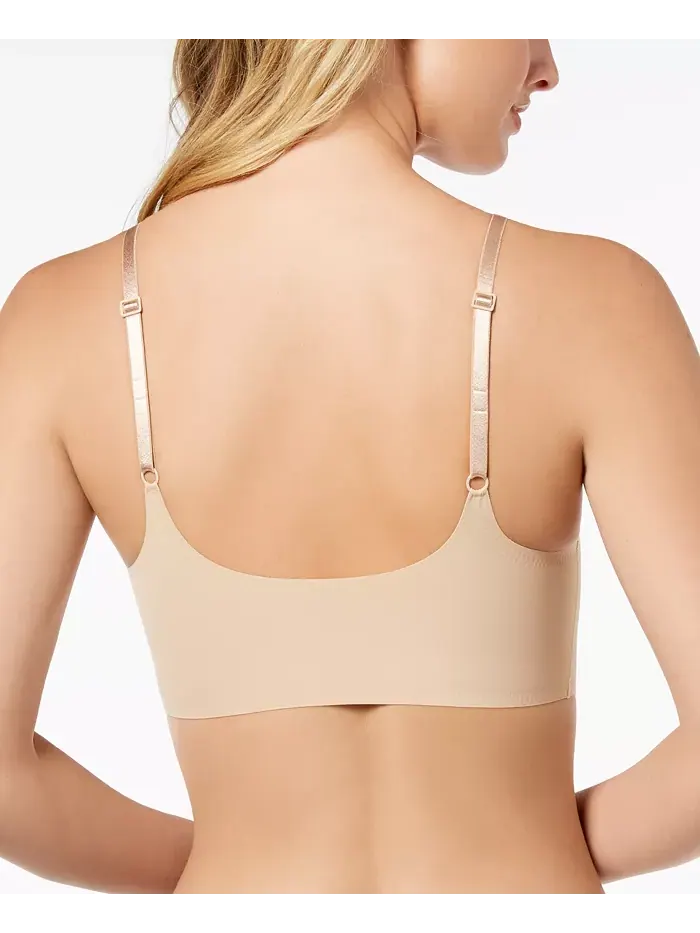 Невидимый удобный слегка уплотненный ретро-бралетт QF4783 Calvin Klein — изображение 2 из 6, коричневый/бежевый